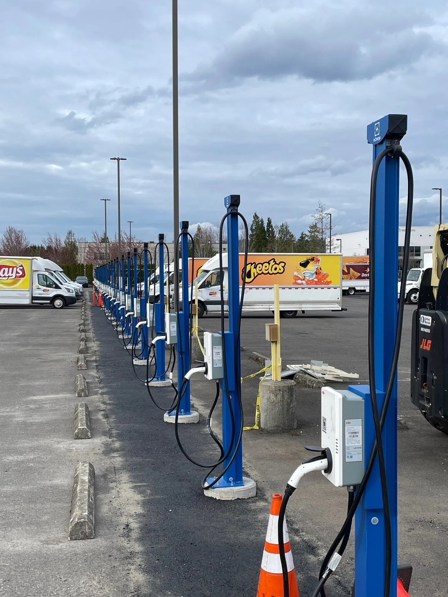 Commercial EV charging station installation