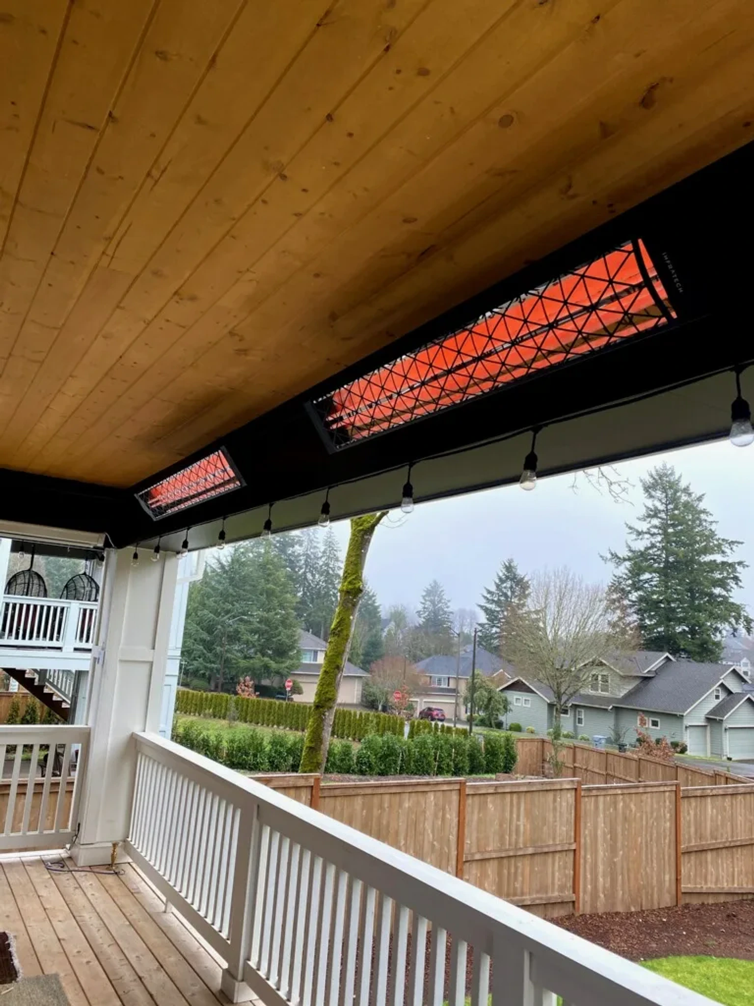 Patio heater electrical installation