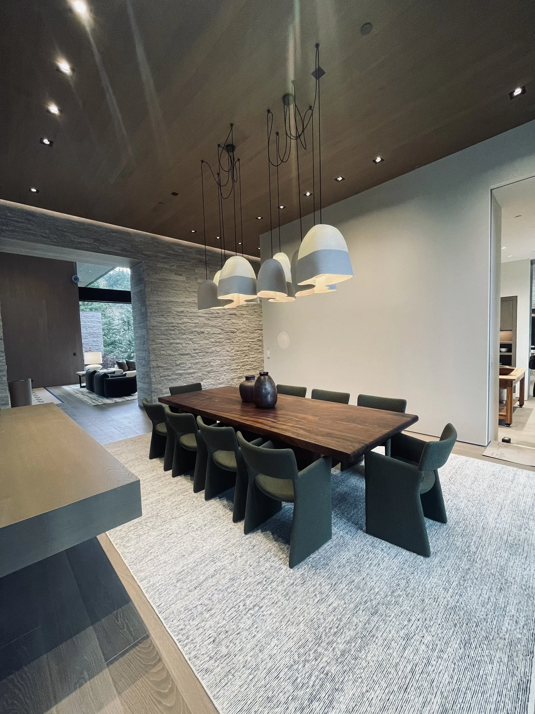 Custom dining room pendant lighting design